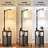 62.99" Adjustable Tray Table Floor Lamp with Storage Bag