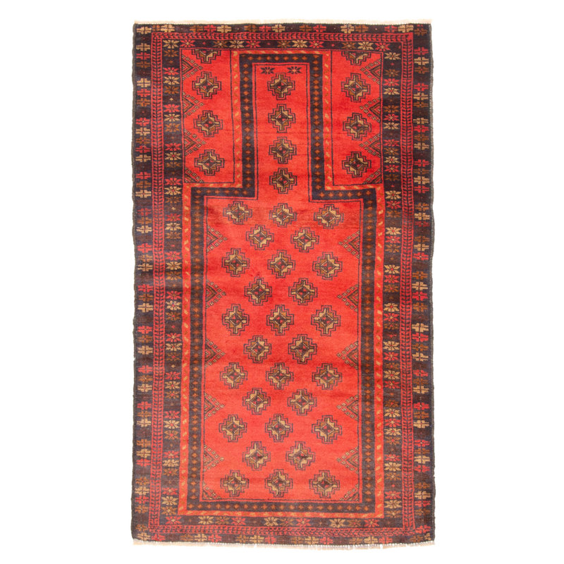Tapis rouge Teimani 2 pi 10 po x 5 pi 1 po