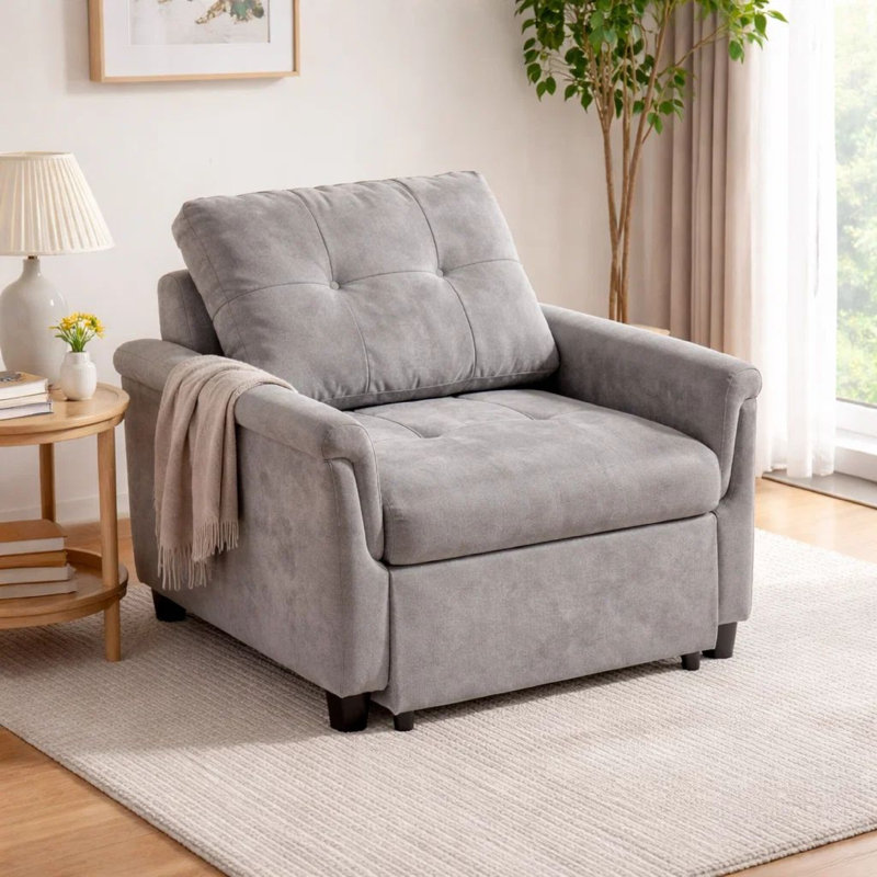 Fauteuil convertible capitonné l 35 po