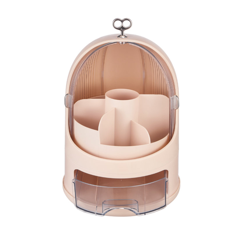 Plastic Makeup Organizer, Light Pink