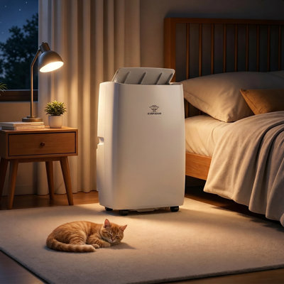 12,000 BTU Portable Air Conditioner With Heater, 4-In-1 AC Unit With Dehumidifier, Sleep Mode, And 3 Fan Speeds - Cools & Heats Up To 450 Sq. Ft.