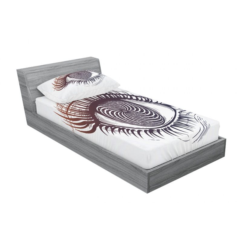 Microfiber Patterned Fitted Sheet, Twin XL Fitted Sheet with 1 Pillowcase