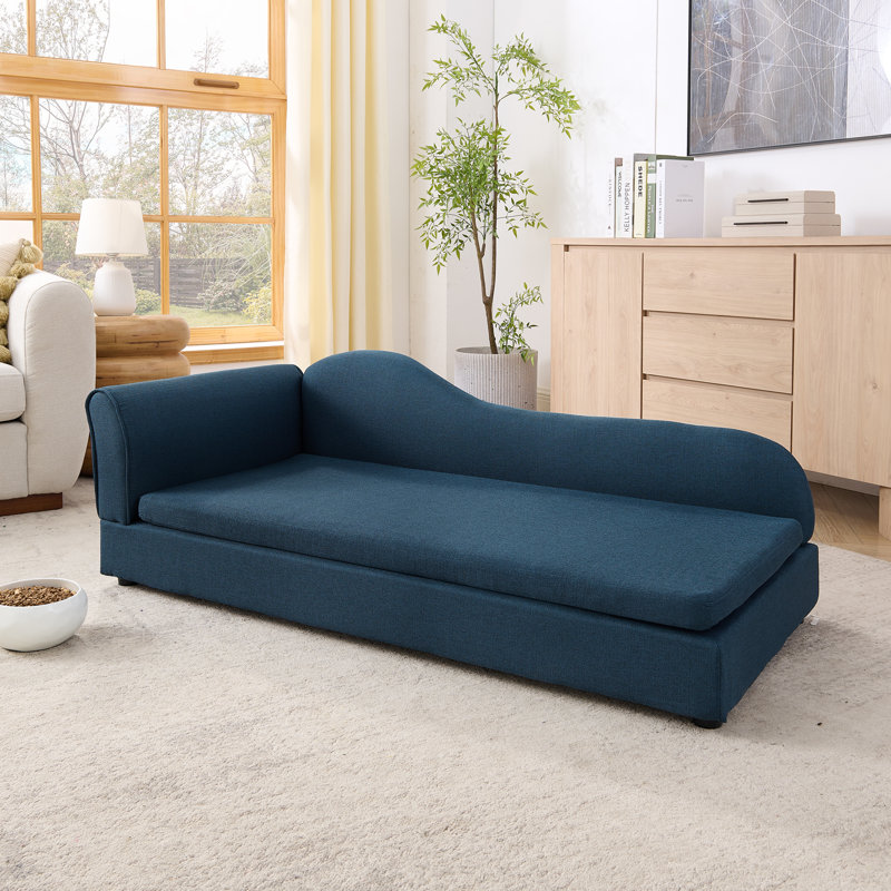Canapé doux pour animaux Wavy, Bleu très foncé