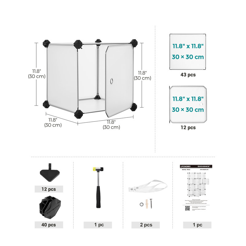 12 Pair Stackable Shoe Storage Cabinet