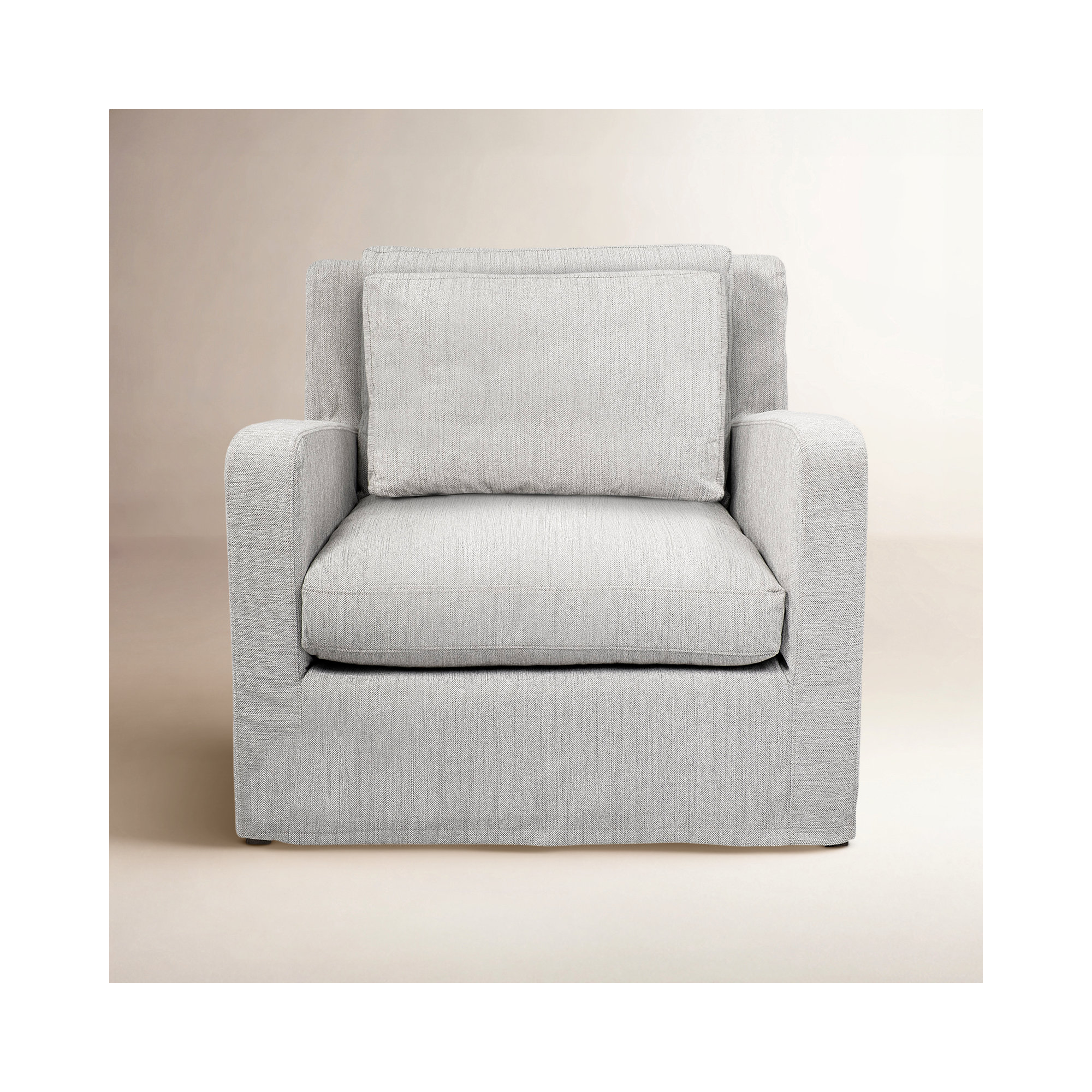 Thelia Upholstered Club Chair, Frost Gray