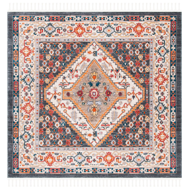Hamish Performance Oriental Rug, Square 6'3"