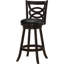 2 tabourets de bar pivotants Cappuccino - Ton, rembourrage noir, tendance et salle à manger de 2 finitions, siège pour