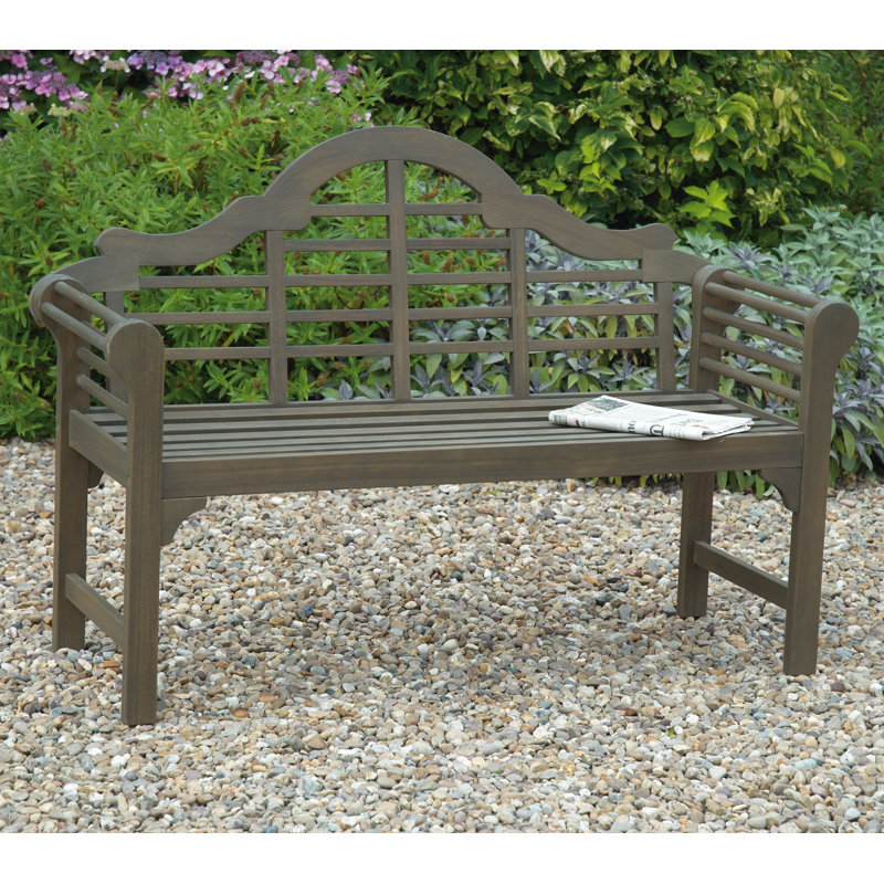 Rosenfeld Traditional Wooden 2 Seater Bench, Grey