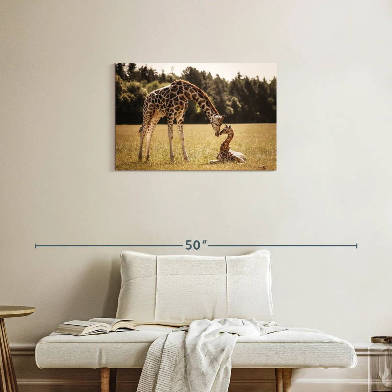Brampt Loving Giraffes, 20" H x 30" W