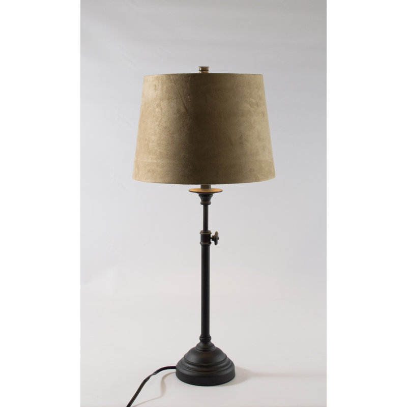 Lampe de table 30 ", Suède brun clair, Noir