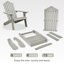 Chaise Adirondack légère en plastique Frea-766305384