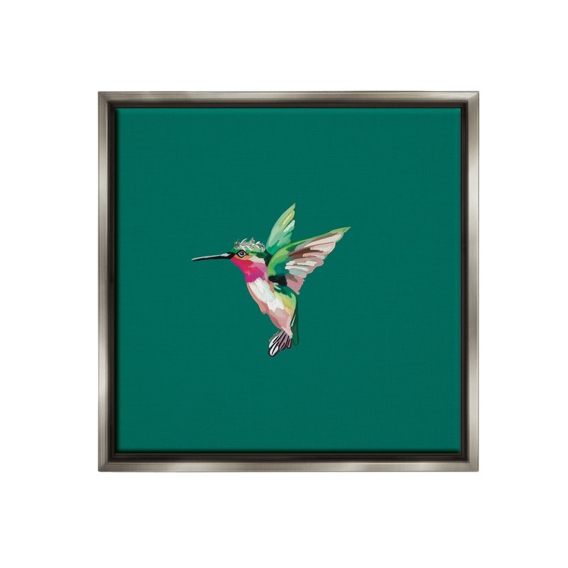 «Hummingbird With Tiara» par Amelia Noyes sur, Cadre flottant gris lustré, H 25 po x l 25 po