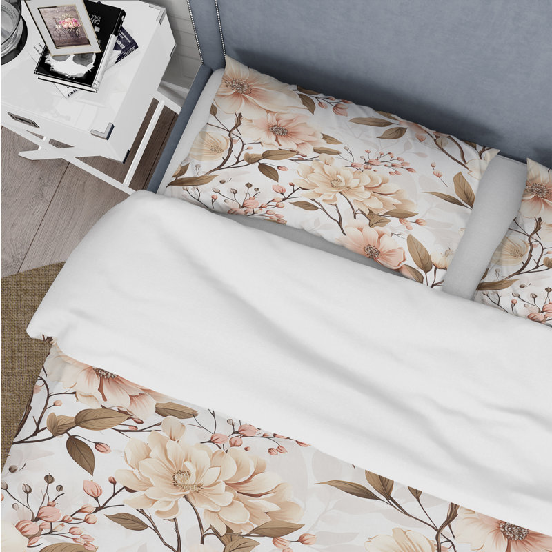 Ensemble de housse de couette Antique Garden I, Housse de couette simple + 1 taie décorative stan