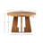 44” Diameter Round Dining Table – Pecan Wood Veneer with Unique Flipped Grain Pattern, Open X-Base, Seats 4-6