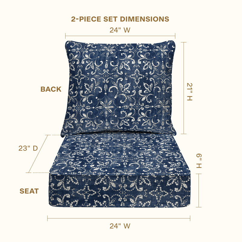 Meridian Outdoor Deep Seating Cushion Set – Comfortable, Durable, Weather-Resistant Design, Boheme