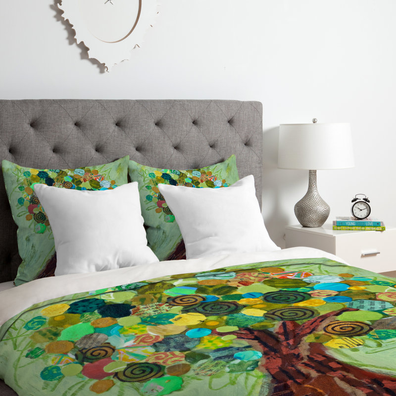 Ensemble de housse de couette Spring Tree, Housse de couette simple / simple TG et 1 taie dé