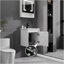 Meuble-lavabo 16 po avec lavabo en céramique et porte d'armoire à fermeture en douceur, fixation murale flottante, bonde escamotable, siphon inclus, blanc (sans robinet)-1248729727-1248729724