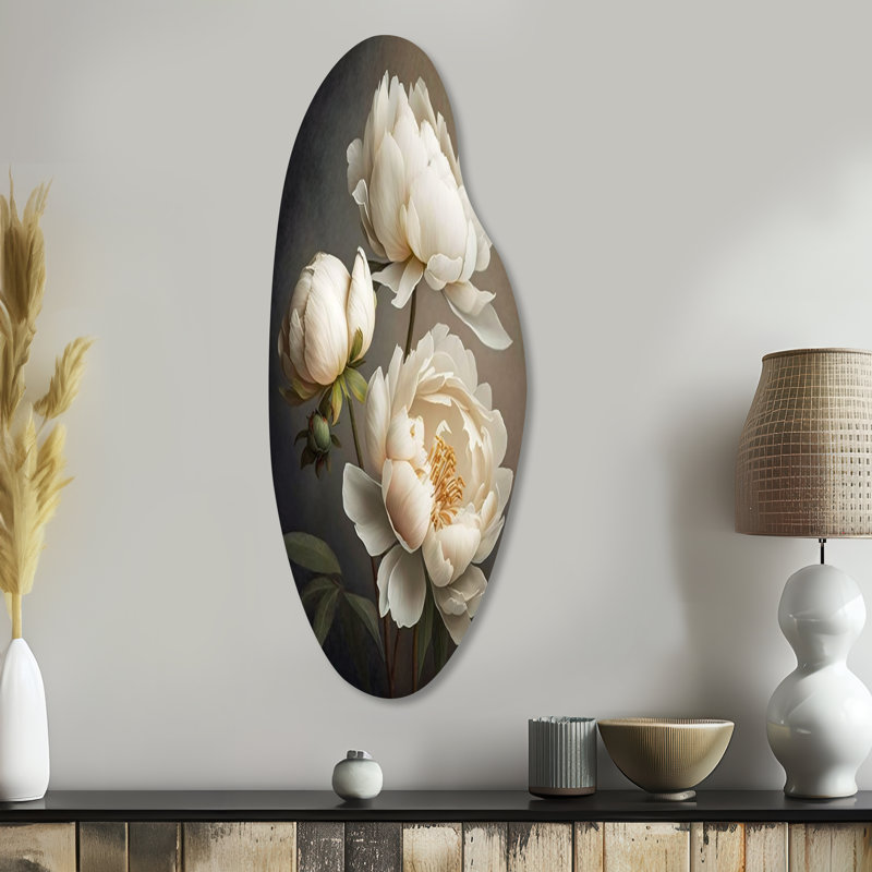 Décoration murale irrégulière en métal Gessner - Peony, H 38 po x l 15 po