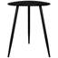 Table d'appoint triangulaire moderne en bois massif noir, coins arrondis, idéale pour les espaces de vie contemporains. Fabriquée en bois de manguier noir, trois pattes évasées, placement idéal.