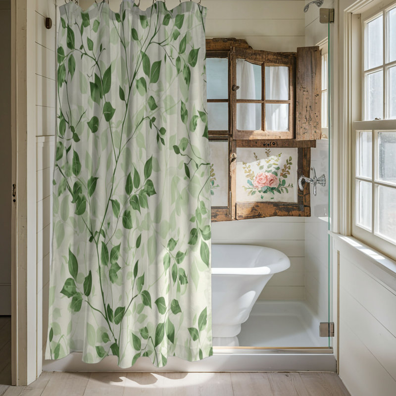 Spring Leaves - Premium Shower Curtain, 74"H x 71"W