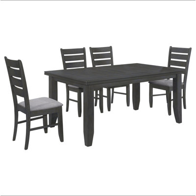 Dexter Grey and Dark Grey 5-piece Rectangular Dining Set