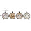 Rustic Analogue Metal Tabletop Clock in Brown/Black/Blue