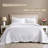 Blue Nile Mills Cotton Blend Floral Scalloped Bedspread Set - Oversized Fit - Jacquard Weave-118921555-118921551
