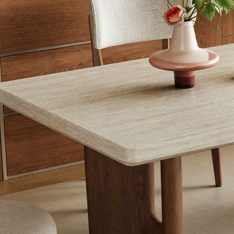 Table à manger vintage Wing Rock Slab, 29.5" H x 63" W x 31.5" D