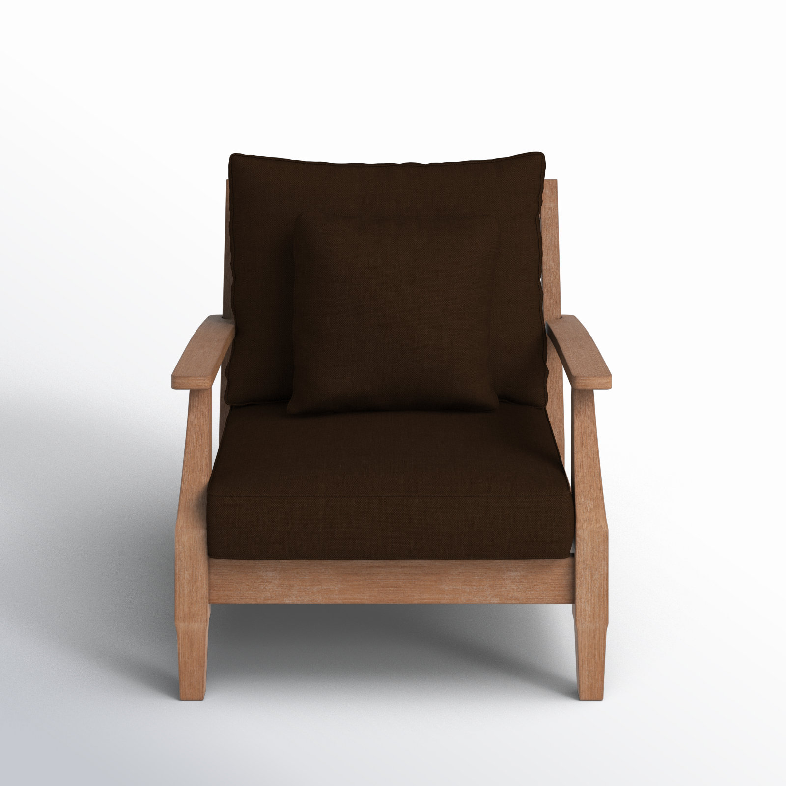 Samya Outdoor Chair with Cushions, Natural, Dark Brown