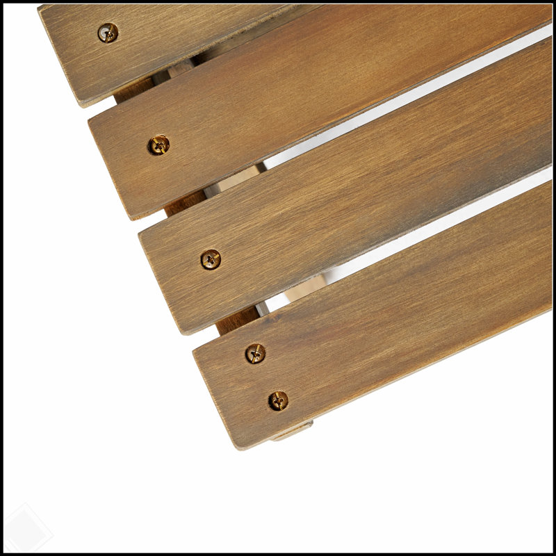 Table d'appoint d'extérieur en bois d'acacia Sedona avec conception à lattes ouvertes pour le patio, la terrasse ou le jardin