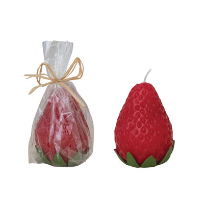 Round Unscented Orange-Shaped Candle