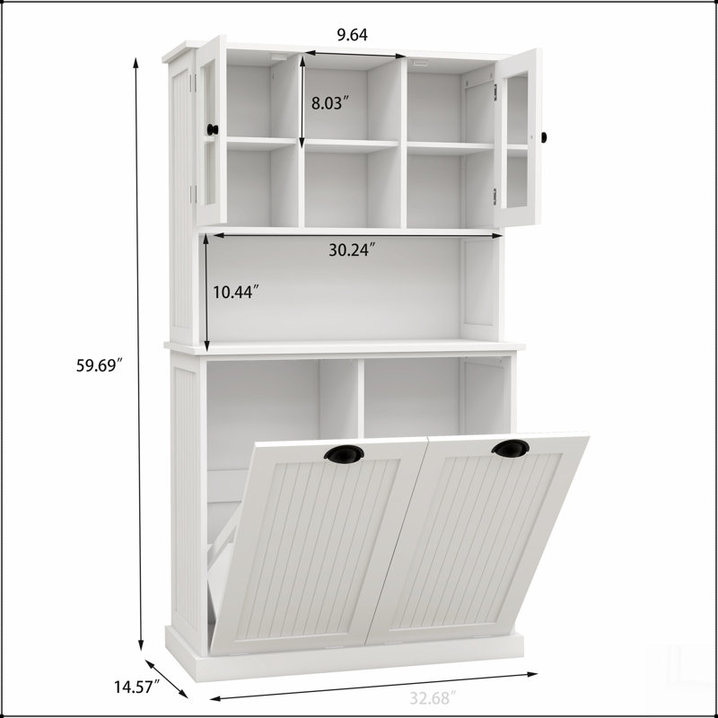 Armoire de salle de bain inclinable à deux compartiments