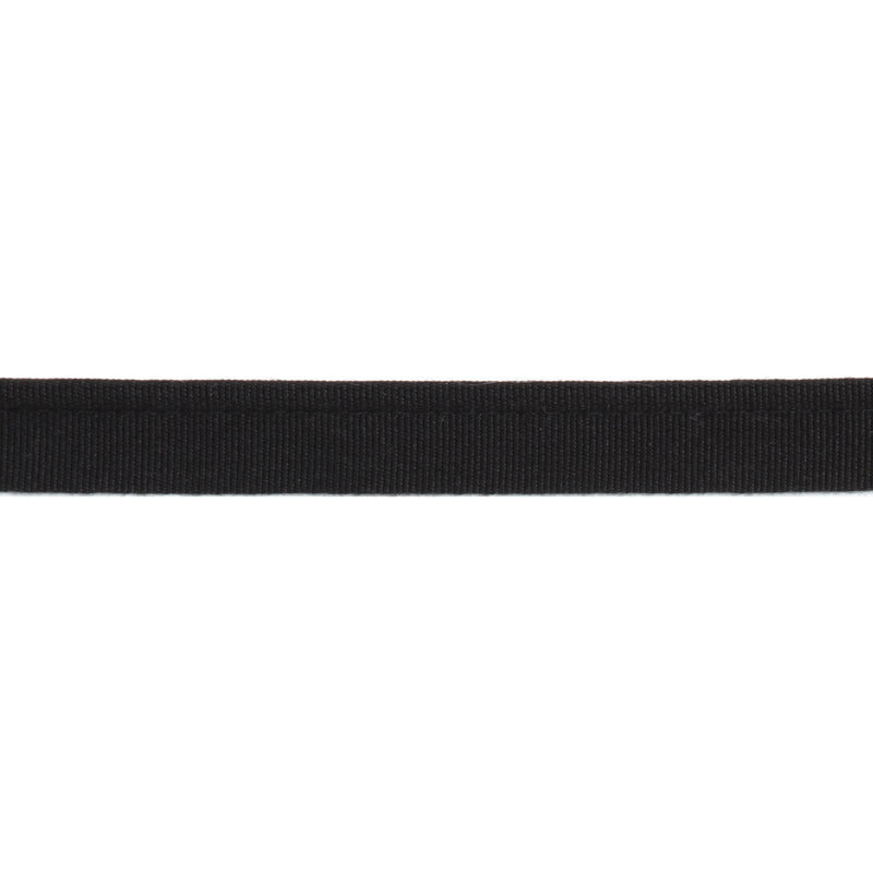 Tissu Pompadour Grosgrain, Noir