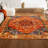 Dercyn Geometric Medallion Orange/Blue Rug-146506035