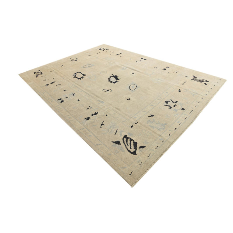 Tapis beige 9 x 12 Oushak