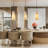 Rennata Height Adjustable Luxurious Alabaster Conical Pendant Lights(Set of 3)-513232940