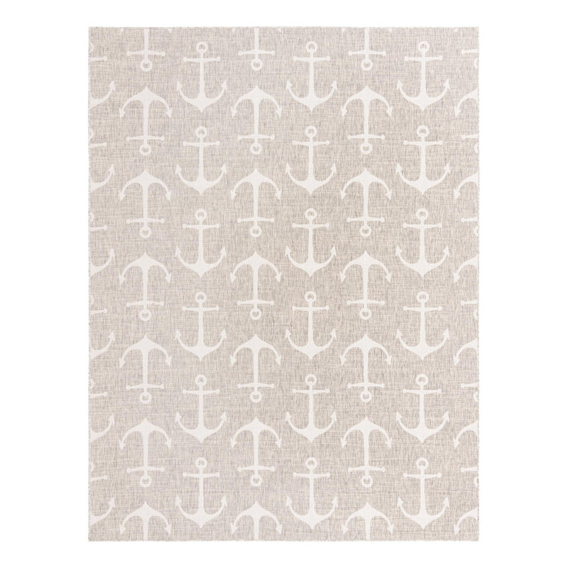 Tapis intérieur / extérieur Brentwood, Gris, Rectangle 9 pi x 12 pi
