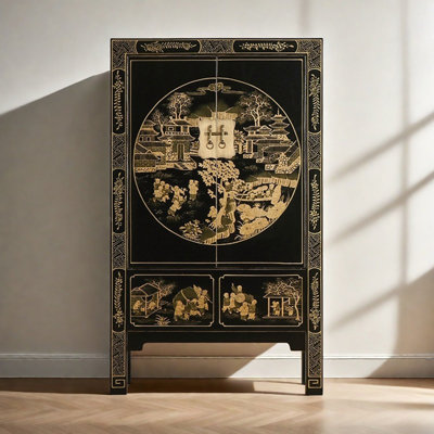 Chinese style retro light luxury bedroom wardrobe by Parttlion