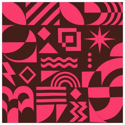 Pink Geometric Shapes Comforter