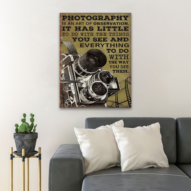 " Three Cameras ", 36" H x 24" W x 2" D