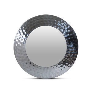 Round Pewter Wall Mirror