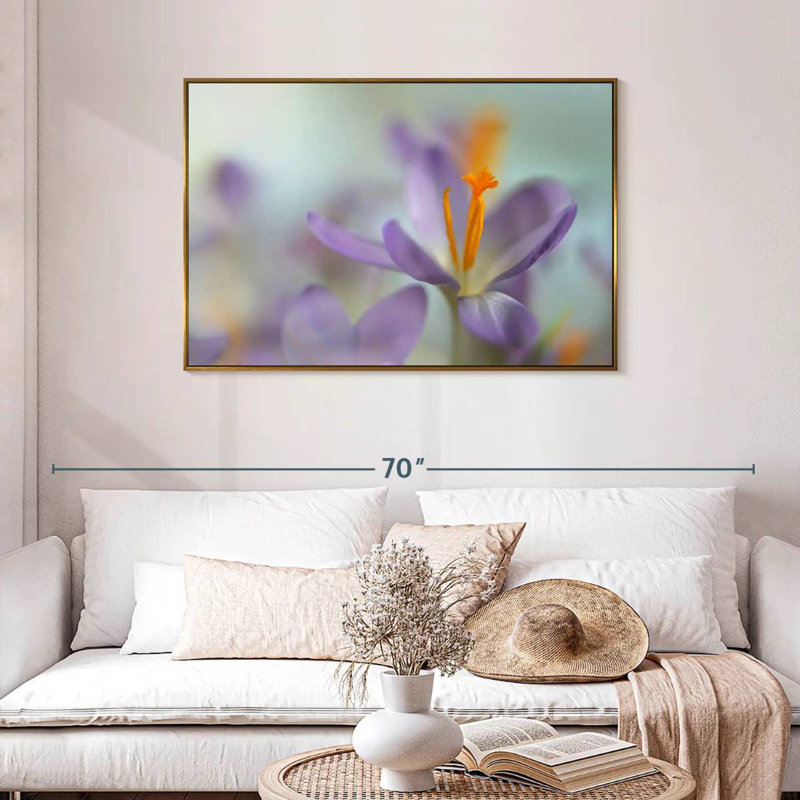 Pastel printanier, Cadre flottant doré, 43 po x 29 po
