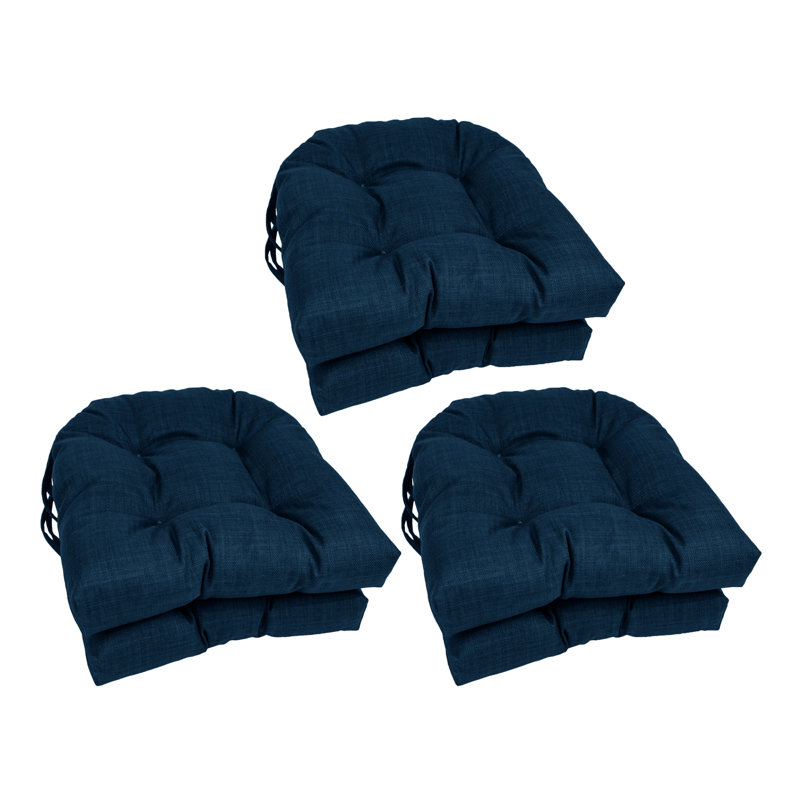 Outdoor 3.5'' Dining Chair Seat Cushion, Azul