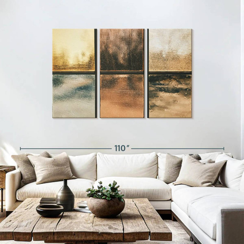 Avery Abstract Metallics, 48" H x 74" W