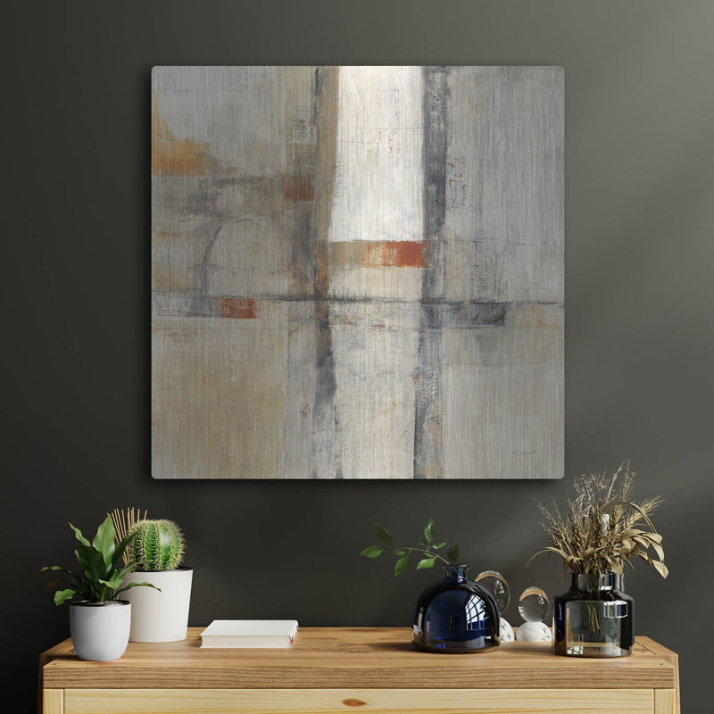 Art mural en métal «Aérien View 1» par Mike Schick, H 24 po x l 24 po