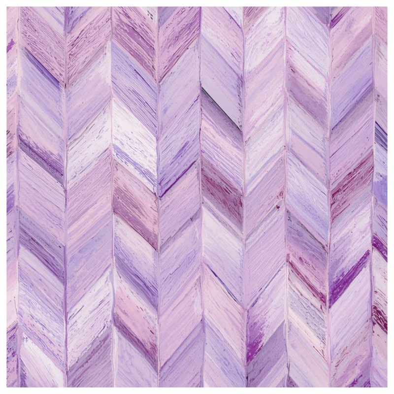 Tapis de bain mauve à motif de chevrons, L 24 po x L 17 po