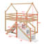 Lit superposé simple au-dessus de simple avec glissade et escalier, structure de lit mezzanine / lit superposé en bois avec rangement-1499880914