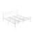 King Size Bed Frame with Headboard and Footboard, Bed Mattress Foundation with Storage No Box Spring Needed Noise Free Easy Assembly, White-1280073354