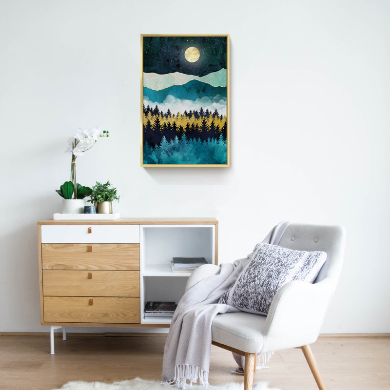 Nature, art mural, reproduction d'art sur toile, Or, H 16 po x l 12 po x P 1,6 po
