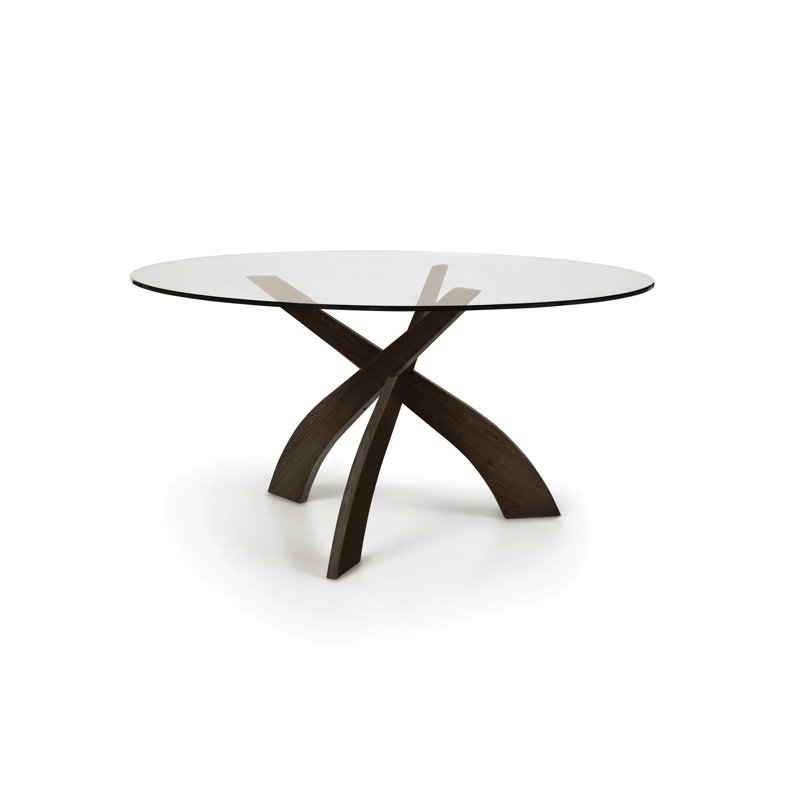 Table ronde Entwine, H 30 po x L 60 po x l 60 po, Fumée cerise
